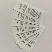 Custom Flexo Woven Edge Satin Clothing Printed Labels